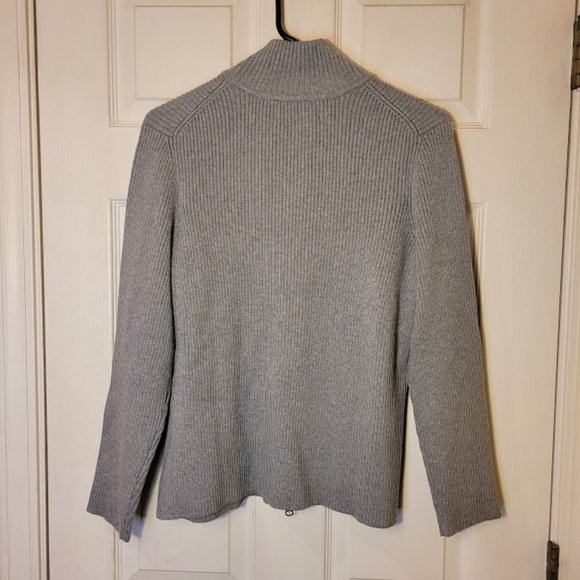 SOLD: Eddie Bauer Pima Cotton Zipper XL Sweater - Picture 3 of 6